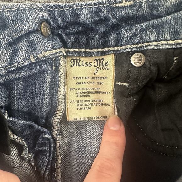 Y2K Womens Miss Me Bootcut Embroidered Pocket Jeans W24xL29 - Picture 7 of 7
